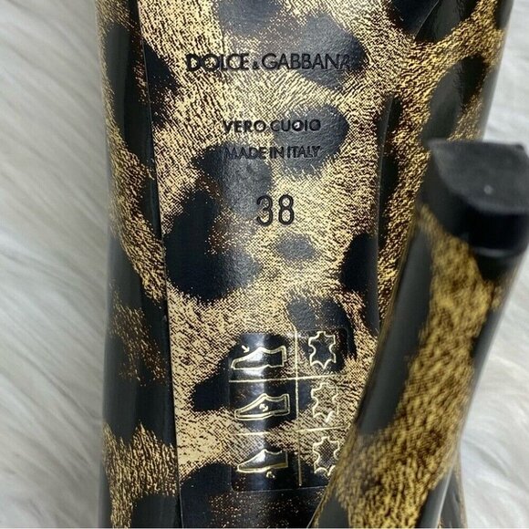 Dolce & Gabbana Women’s Patent Leather Animal Leopard Print Pumps EU 38 - Picture 12 of 16